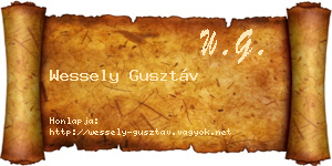 Wessely Gusztáv névjegykártya