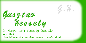 gusztav wessely business card